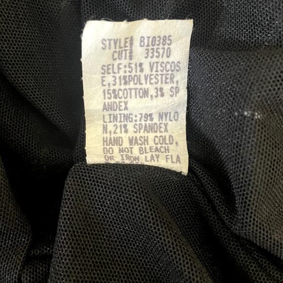 Nicole Miller Mini Dress Women M‎ Gray Black Ripple Bodycon Rave Y2K Retro Club - Picture 10 of 12